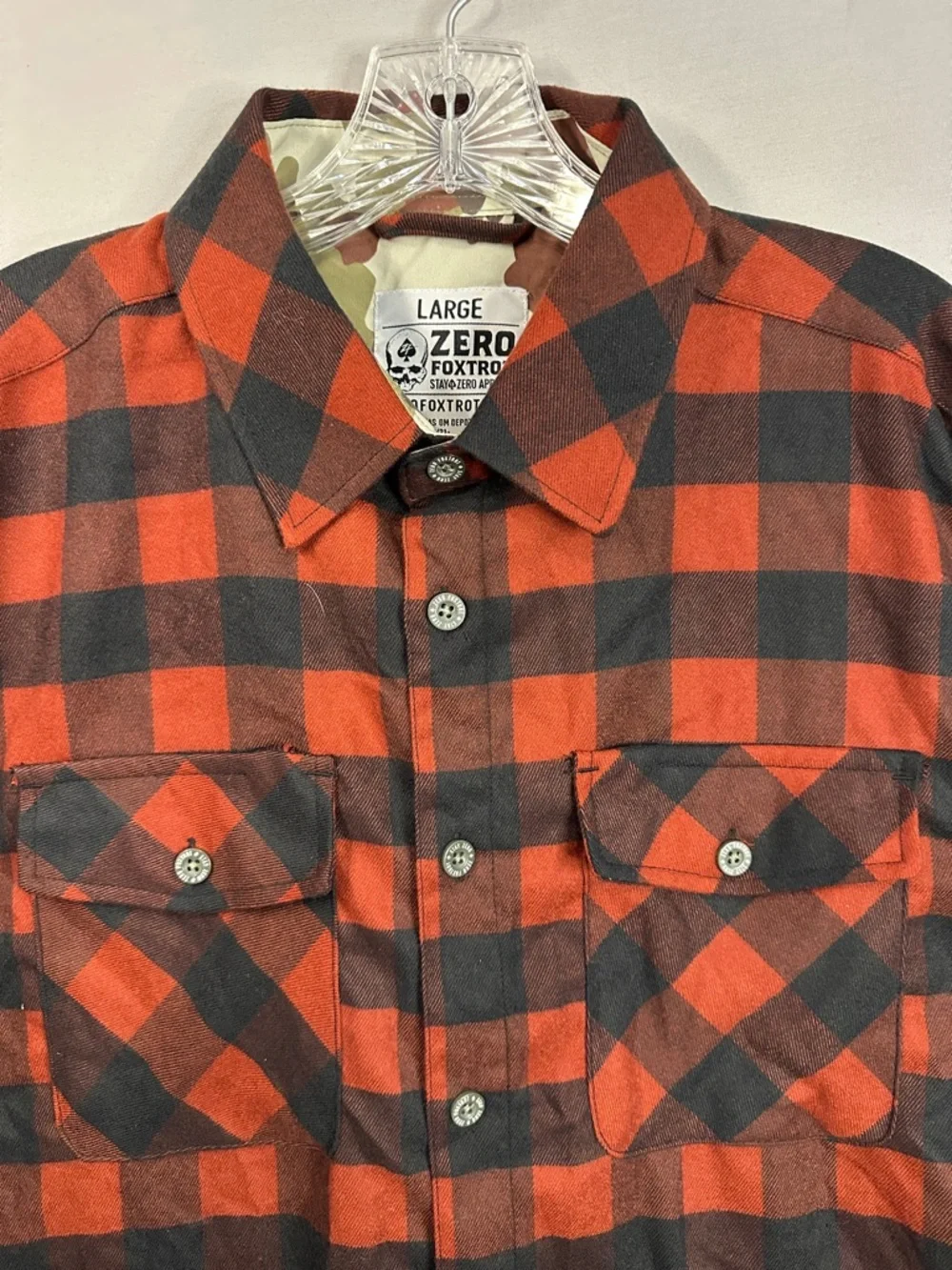 Zero Foxtrot Men’s Flannel Buffalo Check Shirt - Picture 2 of 5